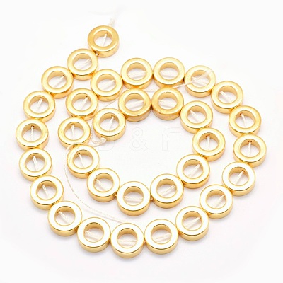 Electroplate Non-magnetic Synthetic Hematite Beads Strands G-L485-24-G-1