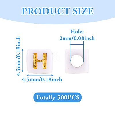 Opaque Acrylic Beads MACR-TAG0001-07H-1
