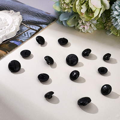 90Pcs 3 Styles Plastic Buttons BUTT-CY0001-10A-1