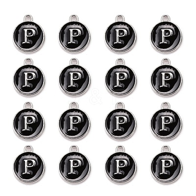Platinum Plated Alloy Charms LS-ENAM-S118-02P-P-1