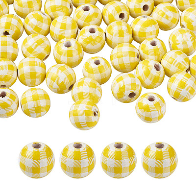 Natural Wooden Beads WOOD-TAC0010-05G-1