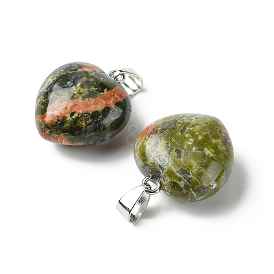 Natural Unakite Pendants G-F820-10A-27-1