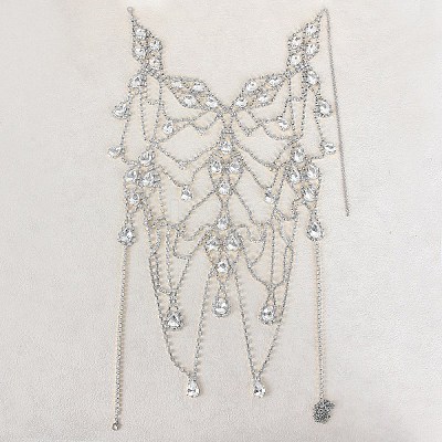 Alloy Crystal Rhinestone Teardrop Multi Layer Body Chains for Night Club FS-WGD641A-02-1