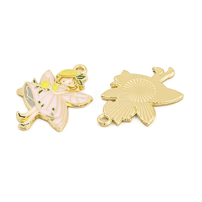 Rack Plating Alloy Enamel Pendants FIND-A040-08B-02G-1