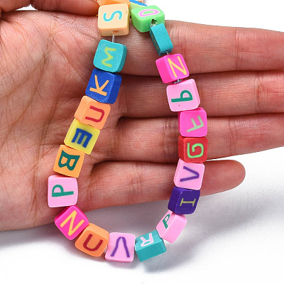 Handmade Polymer Clay Bead Strands CLAY-N006-92-1