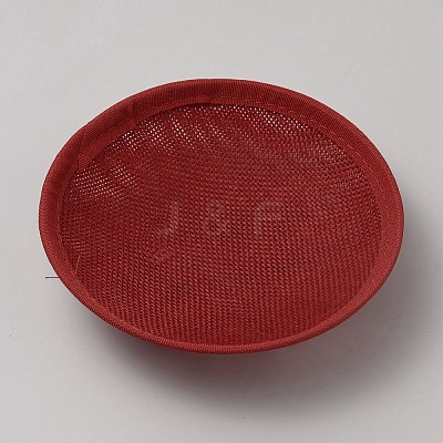 Imitation Hemp Round Fascinator Hat Base for Millinery AJEW-WH0472-45A-06-1