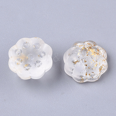 Two Tone Transparent Spray Painted Glass Beads X-GLAA-N035-06A-G07-1