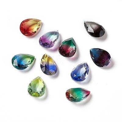 Faceted K9 Glass Rhinestone Cabochons GGLA-A005-24-1