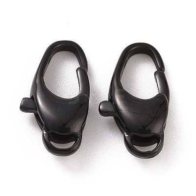 Ion Plating(IP) 304 Stainless Steel Lobster Claw Clasps STAS-F109-01B-1