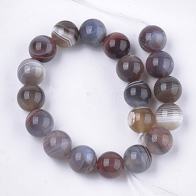 Natural Botswana Agate Beads Strands X-G-S333-10mm-026-1