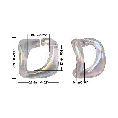 Transparent Acrylic Linking Rings OACR-S036-003A-D01-1