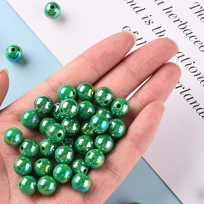 Opaque Acrylic Beads MACR-S370-D10mm-24-1