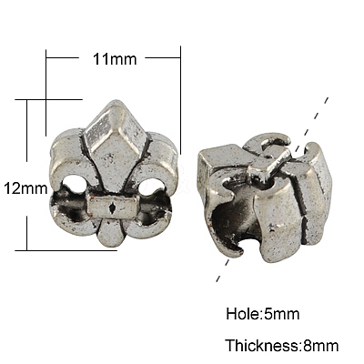 Tibetan Style Alloy European Beads MPDL-4928-S-LF-1