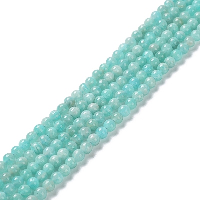 Natural Amazonite Beads Strands G-F461-12-4mm-01-1