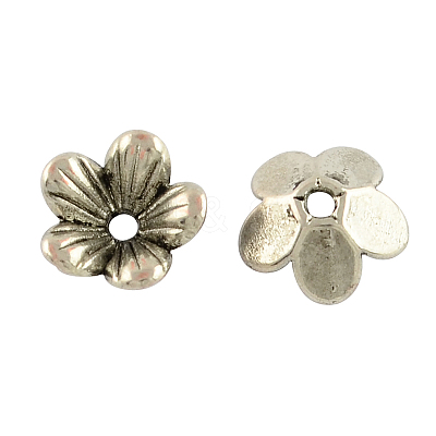 Tibetan Style Flower Alloy Bead Caps LS-TIBEP-S192-AS-NR-1