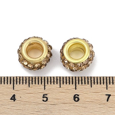 Alloy Rhinestone Clay Pave Beads ALRI-D300-04G-07-1
