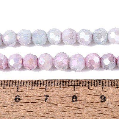 Anti-Tarnish Electroplate Glass Beads Strands EGLA-ZX010-6mm-06-1