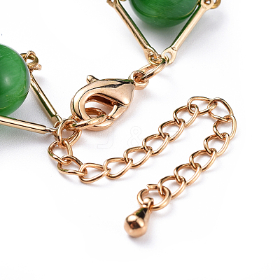Brass Bar Link Chain Bracelets BJEW-JB04505-1