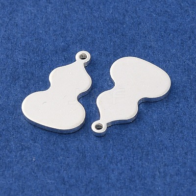 925 Sterling Silver Blank Gourd Charms STER-F057-06S-1