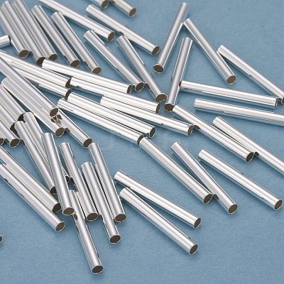 Brass Tube Beads KK-Y003-73G-S-1