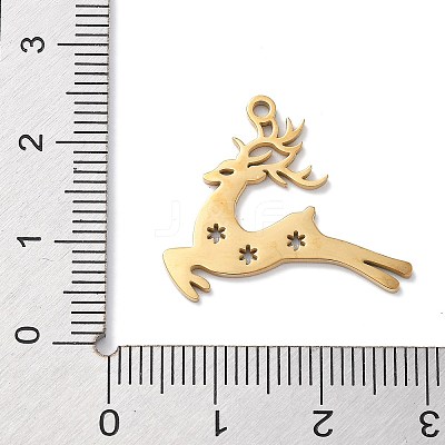 Christmas Theme 304 Stainless Steel Pendants STAS-R003-04G-06-1