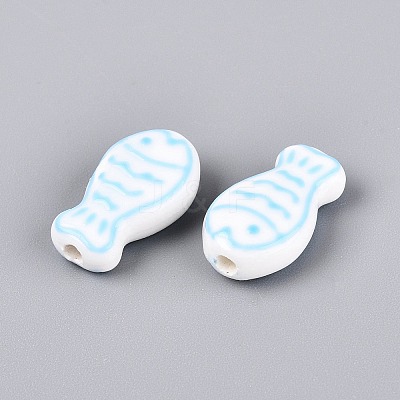 Handmade Porcelain Ceramic Beads PORC-Q005-05D-1