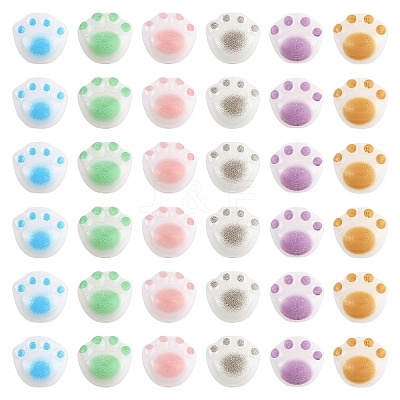 30Pcs 6 Colors Opaque Acrylic Beads FIND-YW0008-06-1