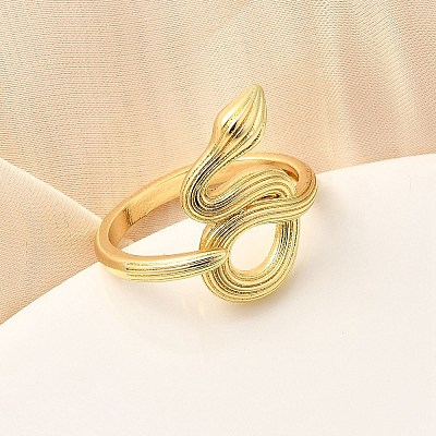 Brass Cuff Rings for Women RJEW-F188-02G-1