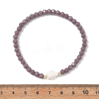 7Pcs 7 Colors Opaque Glass & Synthetic Non-magnetic Hematite & Turquoise Beaded Stretch Bracelets Sets for Women BJEW-JB13946-1