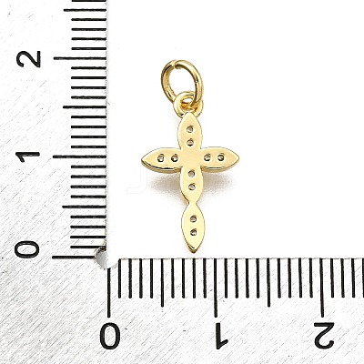 Brass Micro Pave Cubic Zirconia Pendants KK-Z100-41G-03-1