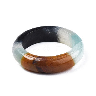 Natural & Synthetic Mixed Stone Plain Band Ring for Women X-G-N0326-99-1