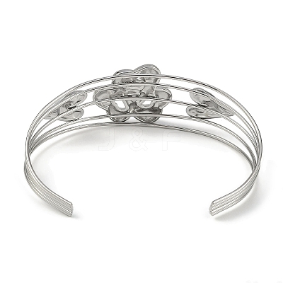 Non-Tarnish 304 Stainless Steel Hollow Open Cuff Bangles BJEW-Q348-03P-03-1