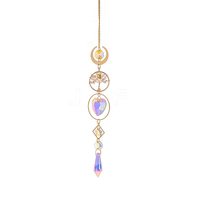 Glass Cone Hanging Suncatcher Prism Ornament PW-WG88031-01-1