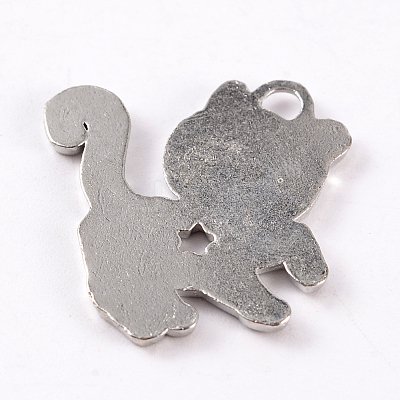 Mixed Shape Platinum Plated Alloy Enamel Pendants AP016-1