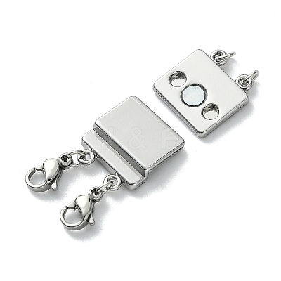 Zinc Alloy Box Magnetic Clasps Converter PALLOY-C159-01P-1