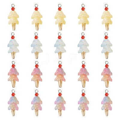 20Pcs 4 Styles Glass Ice Cream Pendants PALLOY-TAC0242-03-1