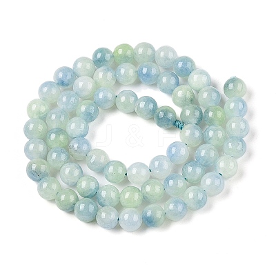 Dyed Natural White Jade Beads Strands G-T138-6mm-210-23-1