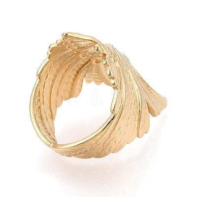 Ion Plating(IP) 304 Stainless Steel Cuff Open Rings for Women RJEW-N052-20G-1