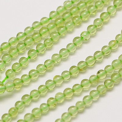 Natural Peridot Beads Strands G-A130-2mm-M07-1