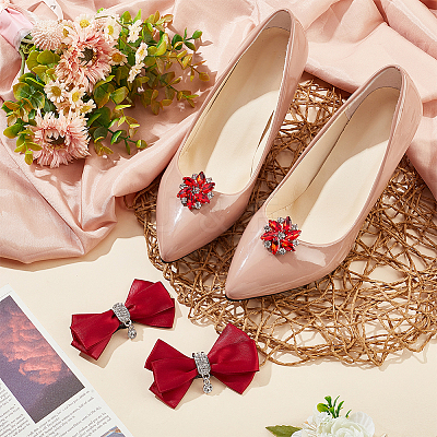 Wedding Shoe Decoration Sets AJEW-NB0005-13B-1