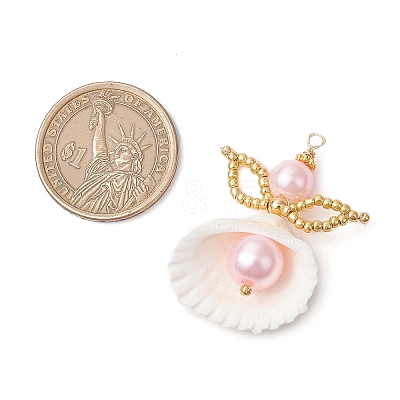 Clam Shell Pendants PALLOY-MZ00717-02-1