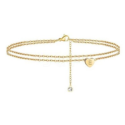 Heart Brass with Crystal Rhinestone Anklets FS-WGC43DA-22-1