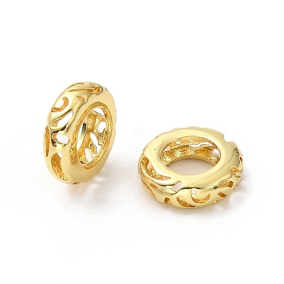 Rack Plating Brass European Beads KK-A182-02G-1