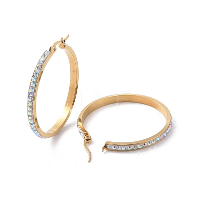 304 Stainless Steel Hoop Earrings EJEW-N0031-11G-02D-1
