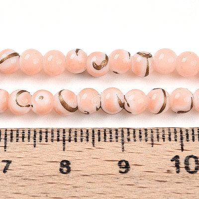 Baking Paint Glass Beads Strands DGLA-N010-4mm-02-1