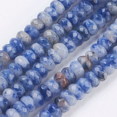 Natural Blue Spot Jasper Beads Strands G-K255-14-1
