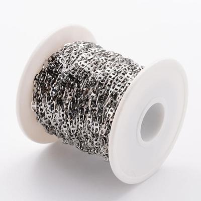 Tarnish Resistant 304 Stainless Steel Mariner Link Chains CHS-H007-15P-1