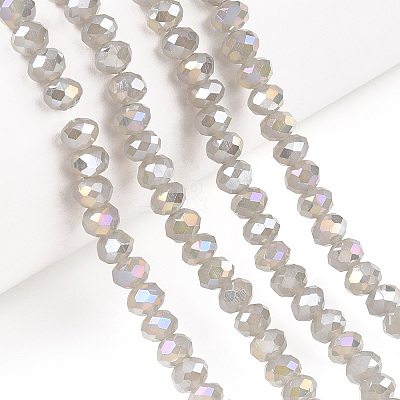 Electroplate Glass Beads Strands EGLA-A034-J4mm-B09-1