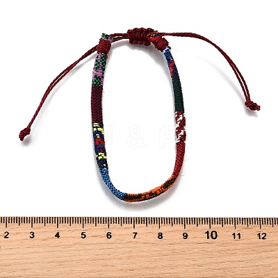 Adjustable Bohemian Style Cotton & Linen Cord Braided Bracelets for Friendship OB0004-24-1