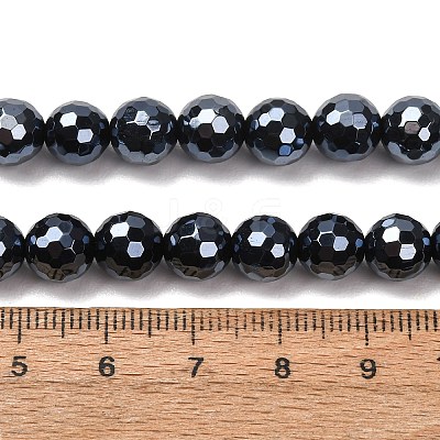 Electroplated Natural Agate Beads Strands G-B191-A07-8mm-18-1